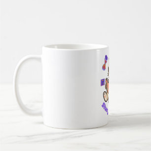 Cute cat studying with sunglasses funny mug