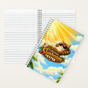 Cute Cat Sunbeam Tester – Funny Summer Cat Notebook