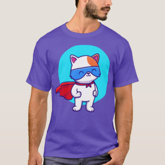 Cute Cat SuperHero T-Shirt