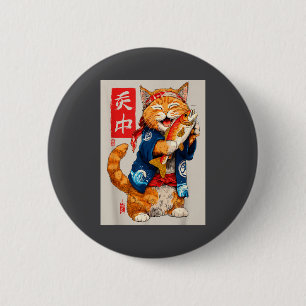 Cute Cat Sushi Japanese Food Anime Graphic Tees Me 6 Cm Round Badge