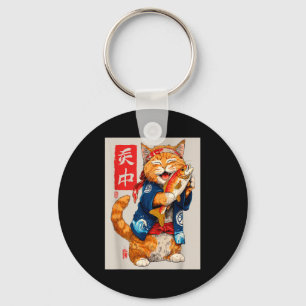 Cute Cat Sushi Japanese Food Anime Graphic Tees Me Key Ring