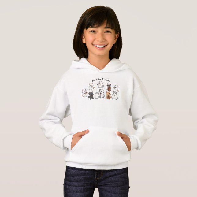 Cute Cat Symphony Band Unisex Kids (Front Full)