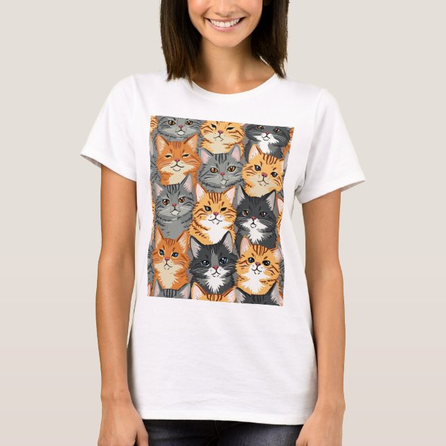 cute cat t shirt (Front)