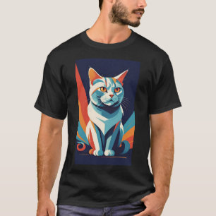 Cute cat T-shirt design