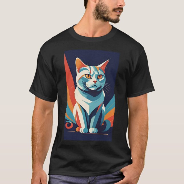 Cute cat T-shirt design  (Front)
