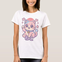 Cute Cat T-Shirt | Japanese Streetwear Kawaii Top 