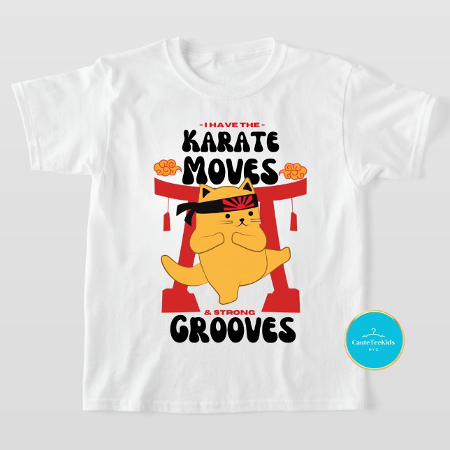 Cute Cat T-Shirt | Karate Moves Funny  (Creator Uploaded)