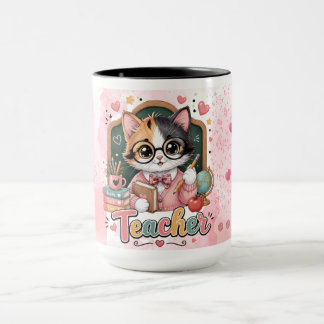 Cute Cat Teacher Gift Mug