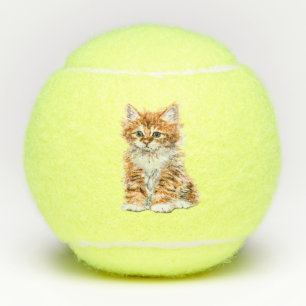 Cute Cat Tennis Balls