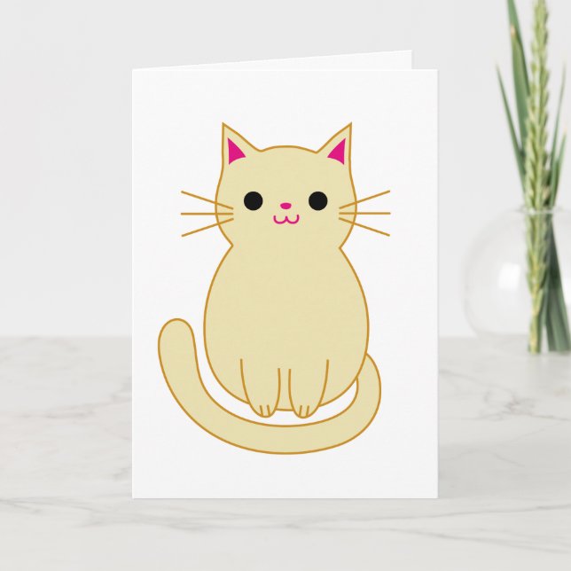 Cute Cat Thank you card (Front)
