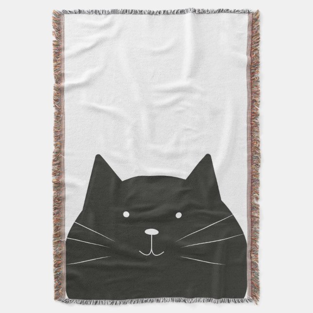 Cute Cat Throw Blanket (Front Vertical)