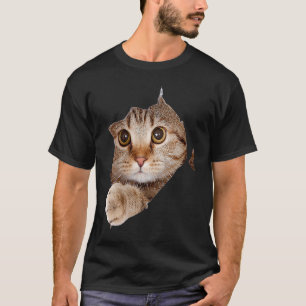 Cute Cat Torn Cloth Kitten T-Shirt