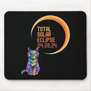 Cute Cat Total Solar Eclipse Usa Mouse Mat