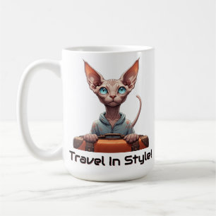 Cute Cat Traveler – Gift for Cat Lovers Coffee Mug