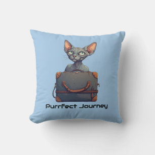 Cute Cat Traveller – Gift for Cat Lovers Cushion