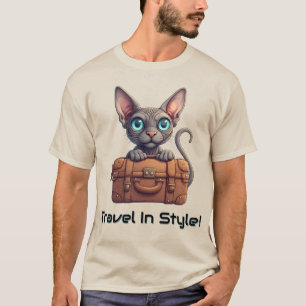 Cute Cat Traveller – Gift for Cat Lovers T-Shirt