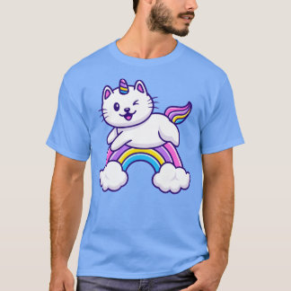 Cute Cat Unicorn Flying T-Shirt