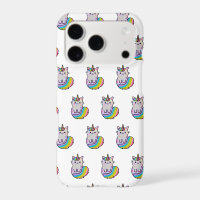 Cute cat unicorn rainbow