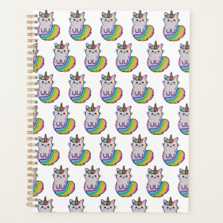 Cute cat unicorn rainbow planner