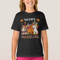 Cute Cat Unicorn Turkey Happy Thanksgiving