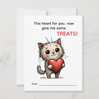 Cute Cat Valentine Card 