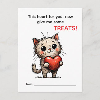 Cute Cat Valentine Card 