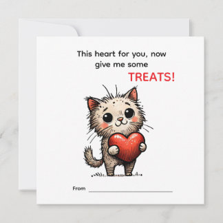 Cute Cat Valentine Card 