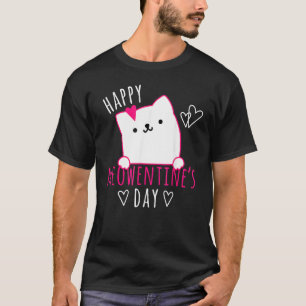 Cute Cat Valentines Day For Girls Kitty Quote T-Shirt