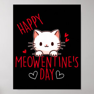 Cute cat valentine's day love for girls kitty quot poster
