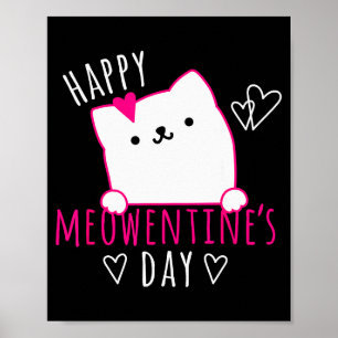Cute Cat Valentines Day Shirt For Girls Kitty Quot Poster
