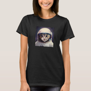 Cute Cat Wearing an Astronaut Helmet for Cat & Fel T-Shirt