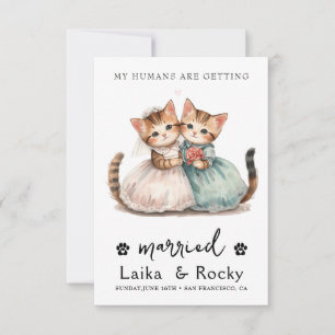 Cute Cat Wedding Invitation