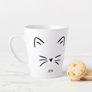 Cute Cat Whiskers Latte Mug