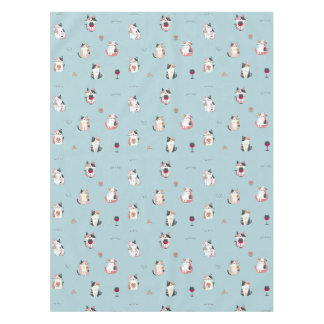 Cute Cat & Wine Tablecloth