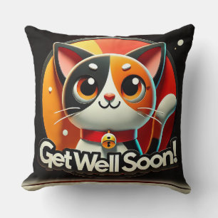 Cute Cat wish Get Well Soon Cushion