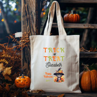 Cute Cat Witch Hat Trick or Treat Halloween