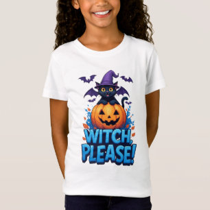 Cute Cat Witch Pumpkin Halloween 🐈⬛ T-Shirt
