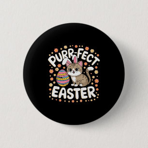 Cute cat with bunny ears fun easter pet loverCute 6 Cm Round Badge