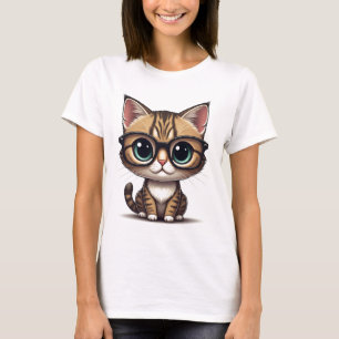 Cute Cat with Glasses T-shirt