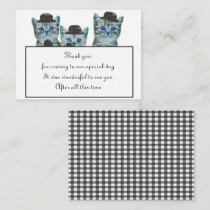 Cute Cat With Hat Thank You Card