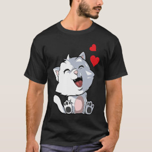 Cute Cat with Hearts 2 T-Shirt