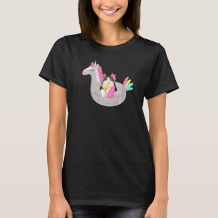 Cute Cat With Margarita & Unicorn Float Kitten Sum T-Shirt
