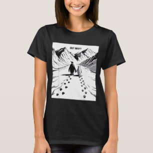 Cute cat with penguin but why mountains for menCut T-Shirt
