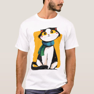 Cute Cat with Scarf T-Shirt