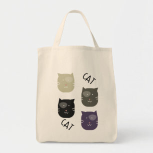 Cute Cat with Spots Whimiscal Tote Bag