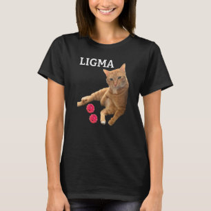 Cute Cat with toys Ligma joke T-Shirt