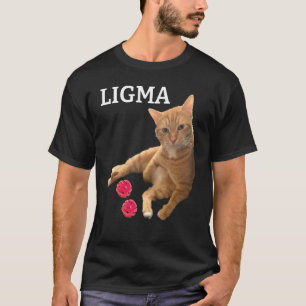 Cute Cat with toys Ligma joke T-Shirt
