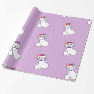 cute cat wrapping paper