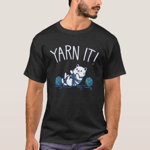 Cute Cat Yarn Play T-Shirt