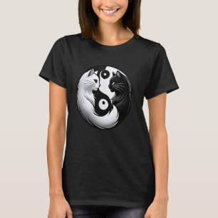 Cute Cat Yin Yang T-Shirt